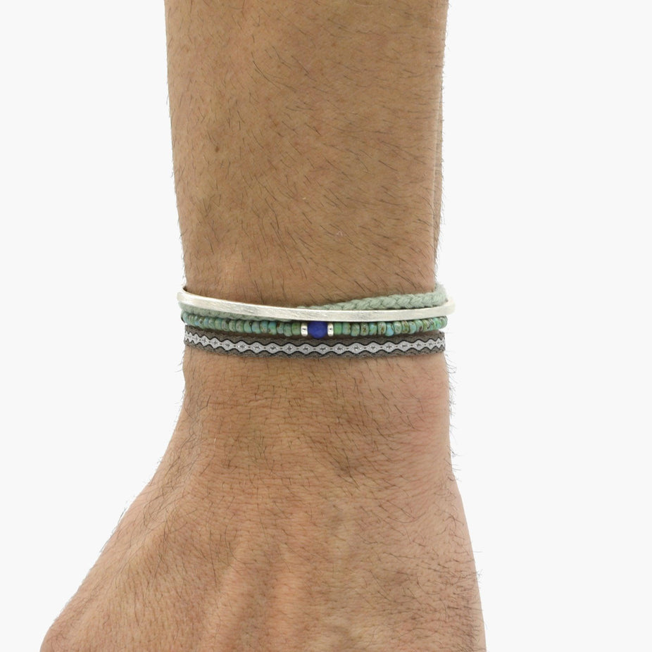 Handmade Purnama Bracelet (Black/Grey) - Kompsós