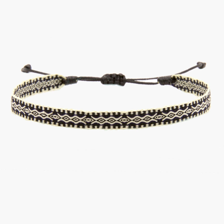 Handmade Purnama Bracelet (Cream/Black) - Kompsós