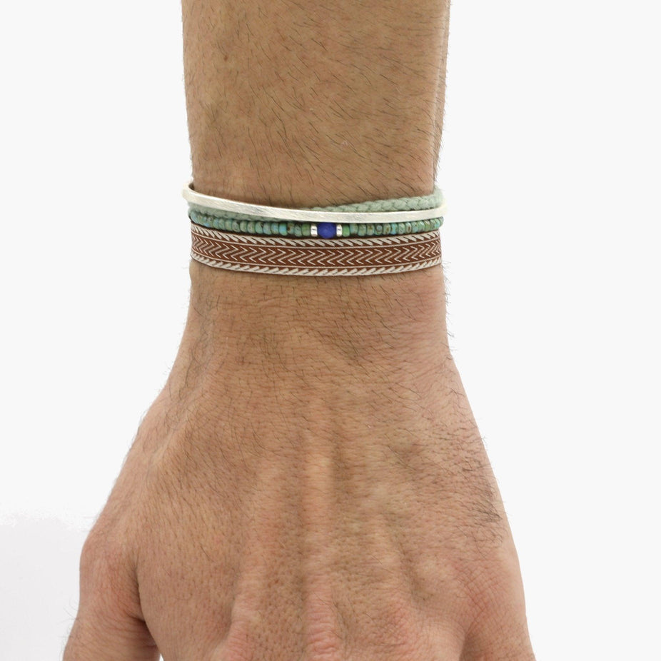 Handmade Purnama Bracelet (Cream/Brown) - Kompsós