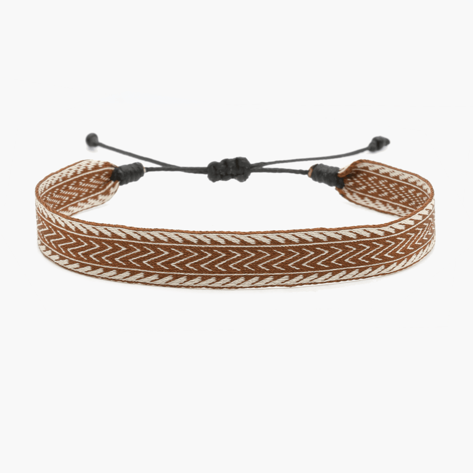 Handmade Purnama Bracelet (Cream/Brown) - Kompsós