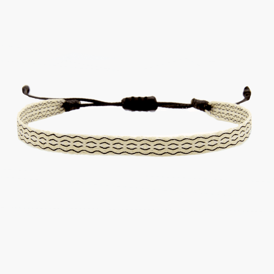 Handmade Purnama Bracelet (Cream/Light Green) - Kompsós