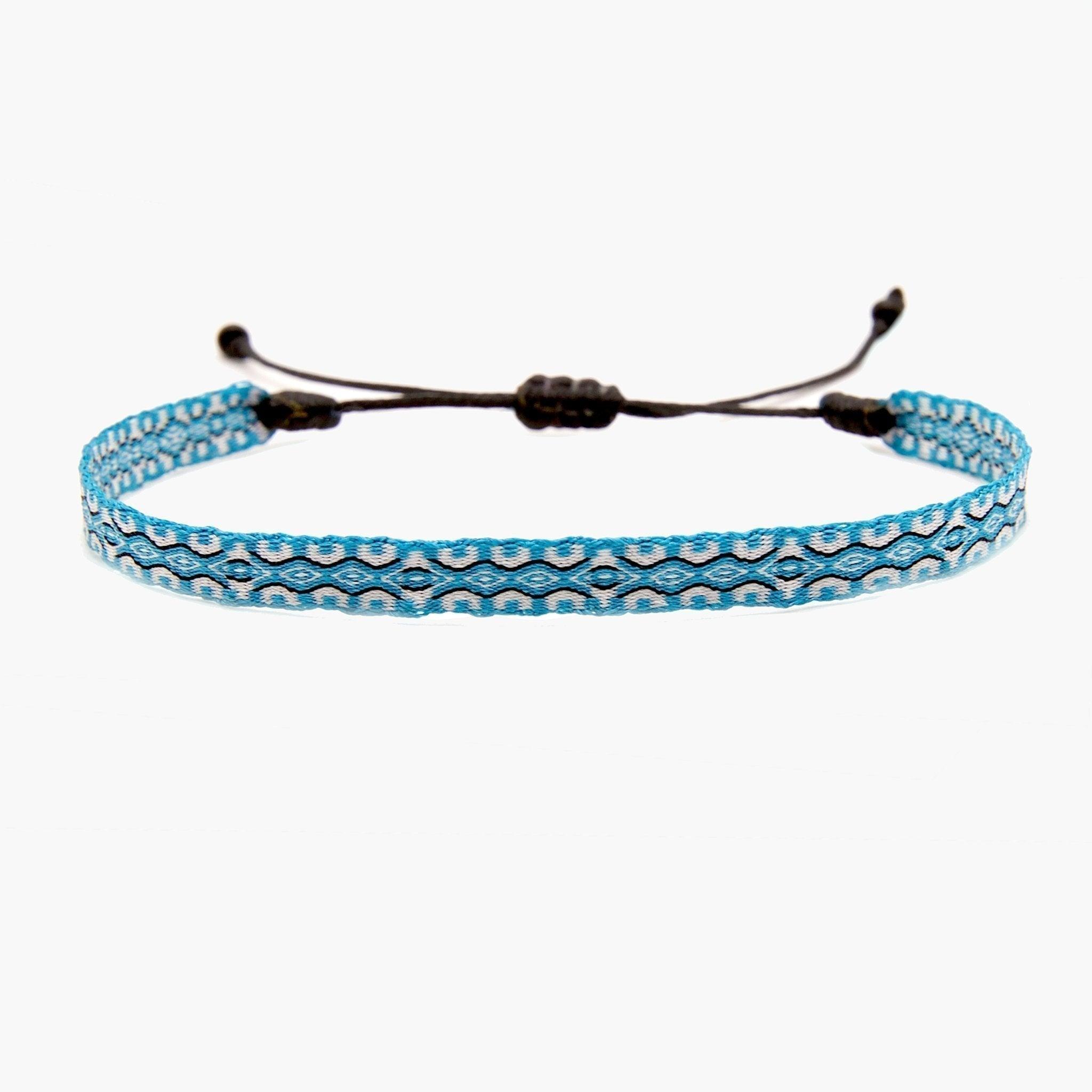 Handmade Purnama Bracelet (Light Blue/White) - Kompsós