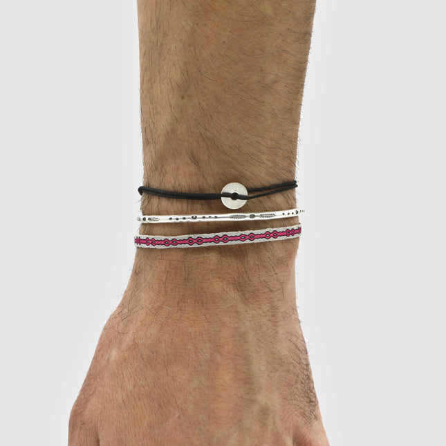 Handmade Purnama Bracelet (Light Pink/Off White)