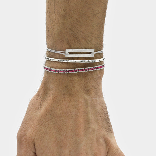 Handmade Purnama Bracelet (Light Pink/Off White)