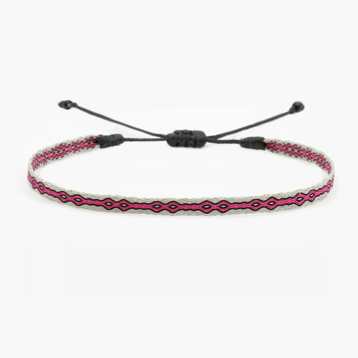 Handmade Purnama Bracelet (Light Pink/Off White) - Kompsós