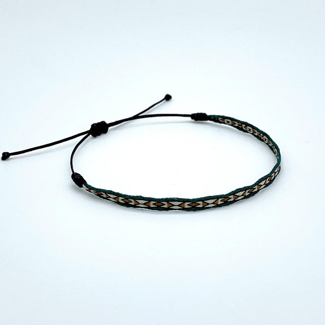 Handmade Purnama Bracelet (Petrol Blue/Orange) - Kompsós