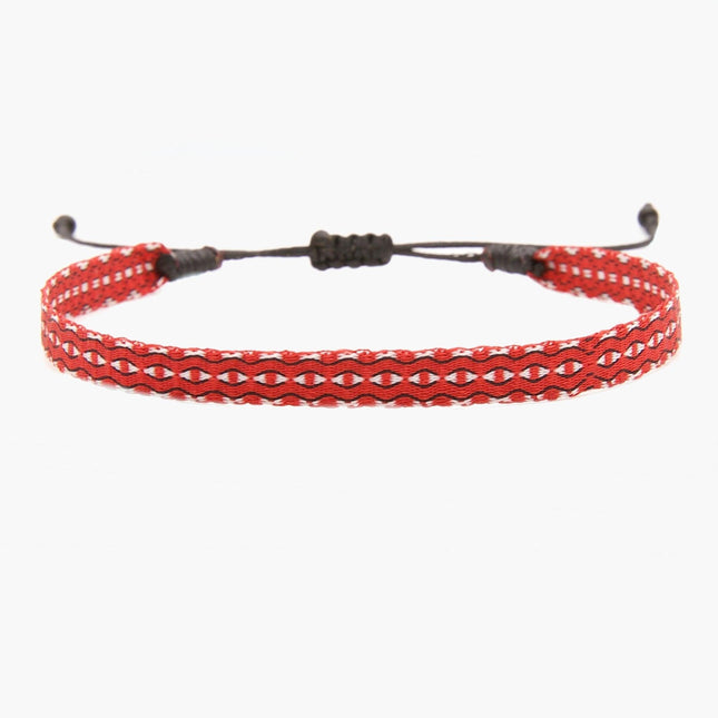 Handmade Purnama Bracelet (Red/Black/White) - Kompsós