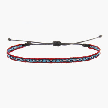Handmade Purnama Bracelet (Red/Blue) - Kompsós