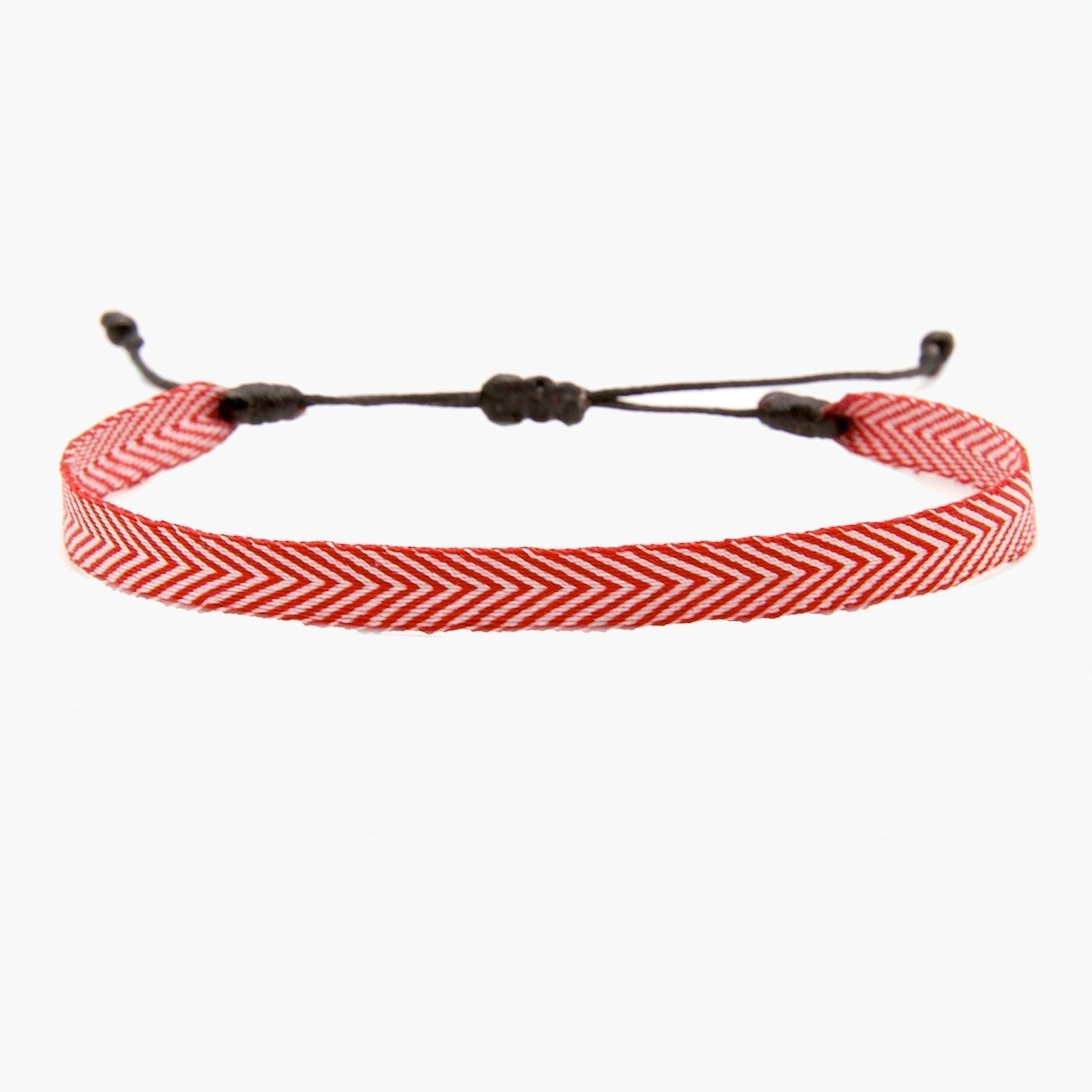 Handmade Purnama Bracelet (Red/White} - Kompsós