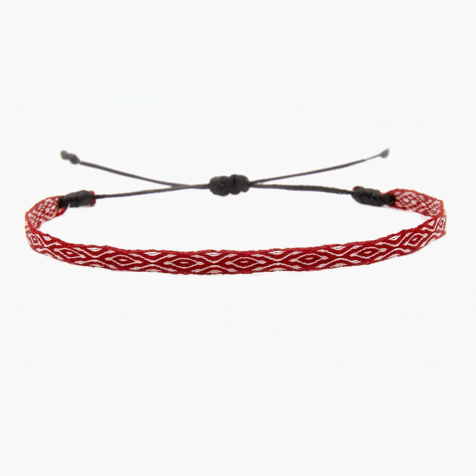 Handmade Purnama Bracelet (Red/White) - Kompsós