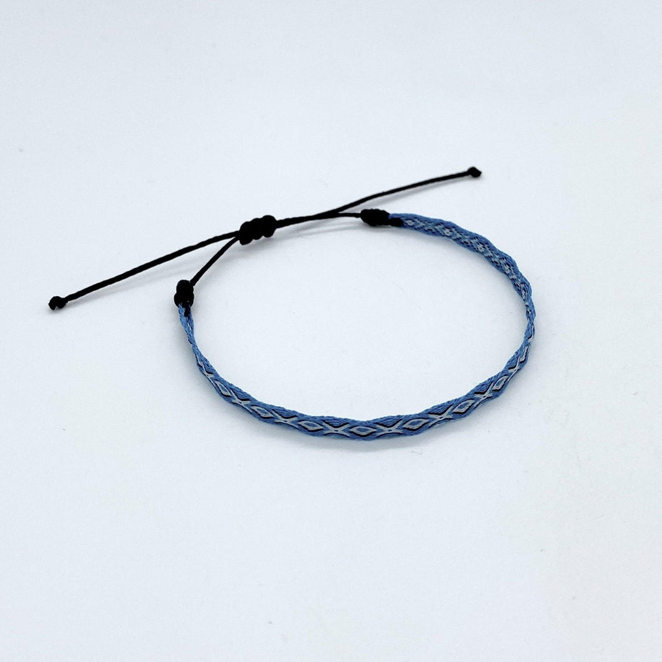 Handmade Purnama Bracelet (Santorini Blue/White) - Kompsós