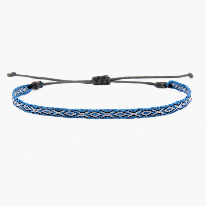 Handmade Purnama Bracelet (Santorini Blue/White) - Kompsós