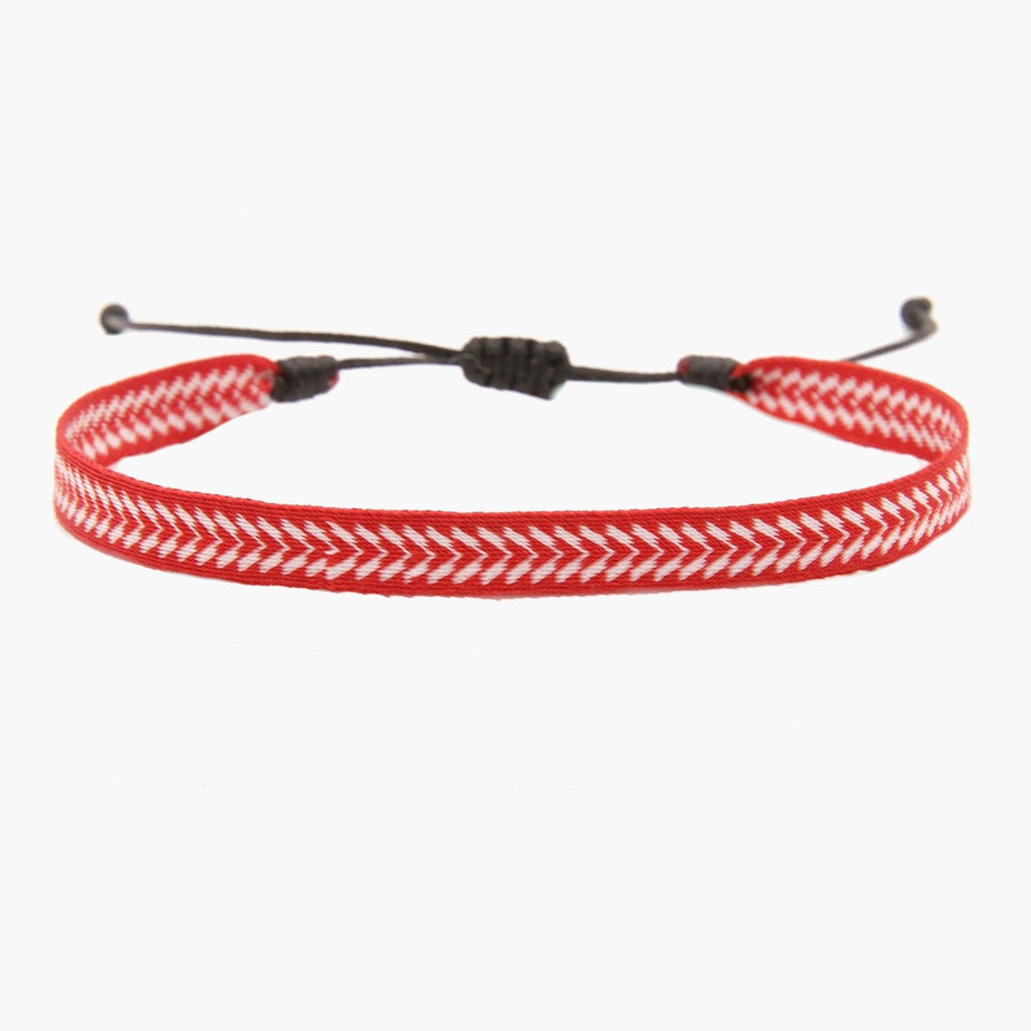 Handmade Purnama Bracelet (White/Red} - Kompsós
