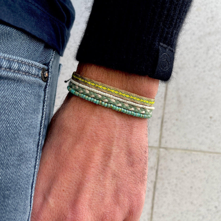 Handmade Purnama Bracelet (Yellow/Nude) - Kompsós