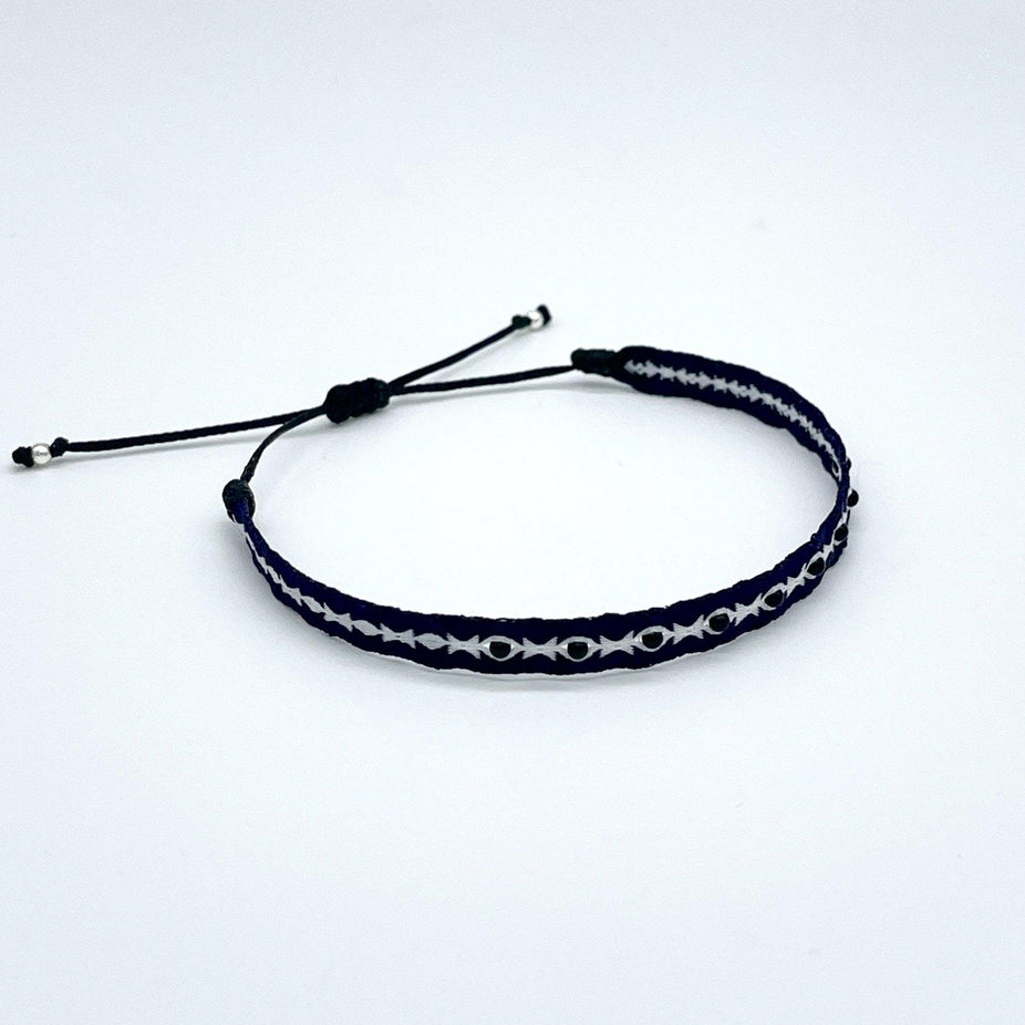 Handmade Stones Purnama Bracelet (Navy/White) - Kompsós