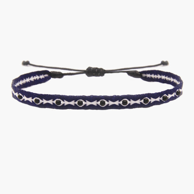 Handmade Stones Purnama Bracelet (Navy/White) - Kompsós
