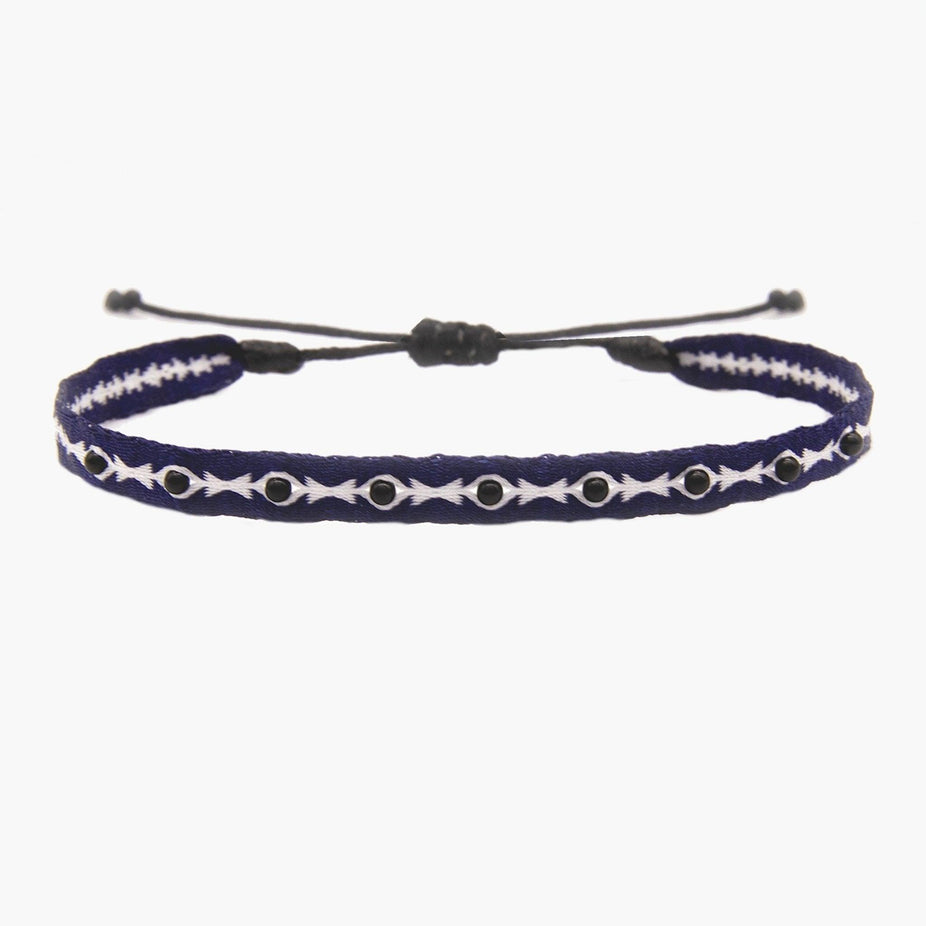 Handmade Stones Purnama Bracelet (Navy/White) - Kompsós