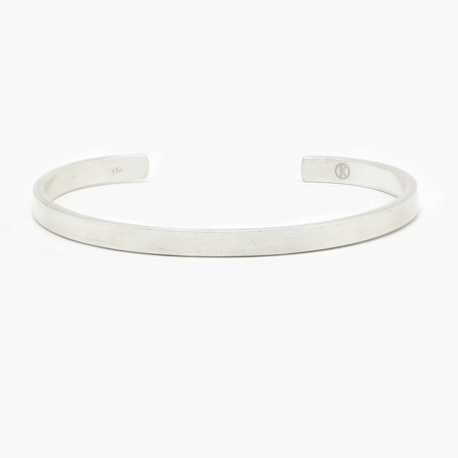 Maxi "Azulik" Bright Silver Bangle-Kompsós