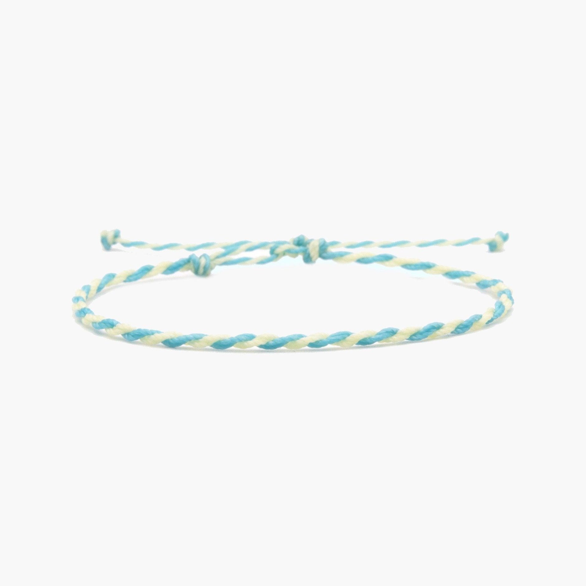 Mini Cable Bracelet (Light Blue/Green)-Kompsós
