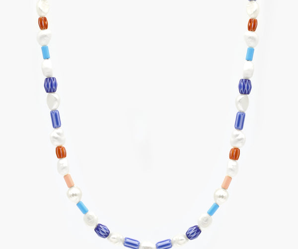 Mini Necklace With Freshwater Pearls And Glass Beads