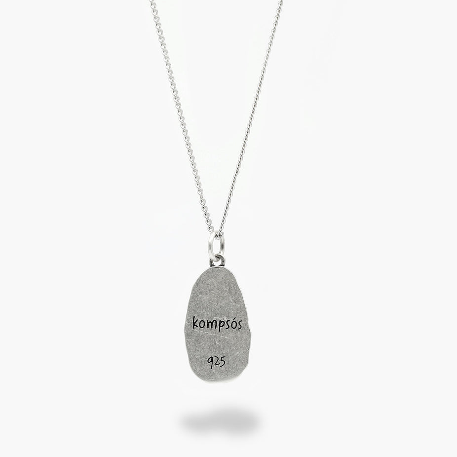 Necklace With Silver Virgin Mary Pendant-Necklace-Kompsós