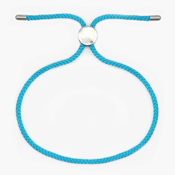 3mm Disc Beads Evil Eye Bracelet (Light Blue)
