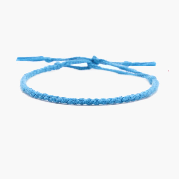 Pranayama Cotton Bracelet (Blue)-Bracelet-Kompsós