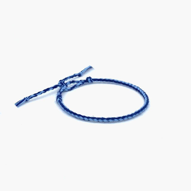 Pranayama Cotton Bracelet (Blue/Light Blue)-Kompsós