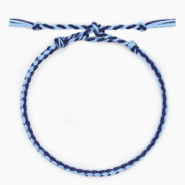 Pranayama Cotton Bracelet (Blue/Light Blue)-Kompsós