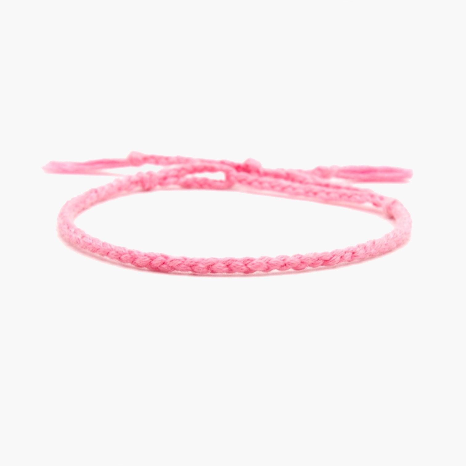 Pranayama Cotton Bracelet (Candy Pink)-Kompsós