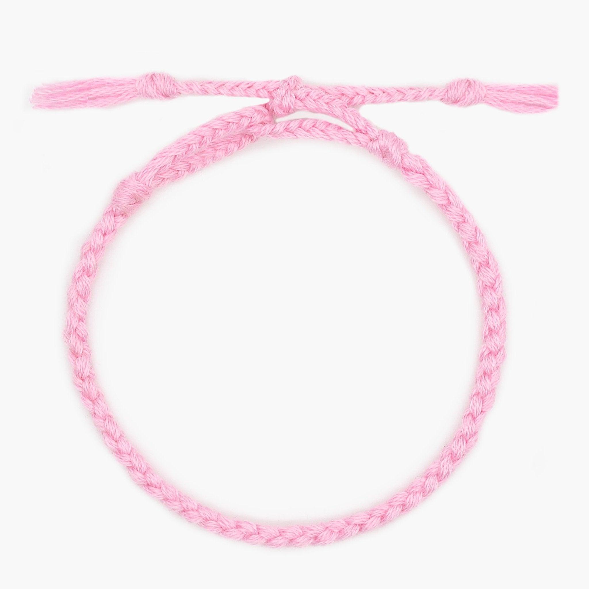 Pranayama Cotton Bracelet (Candy Pink)-Kompsós