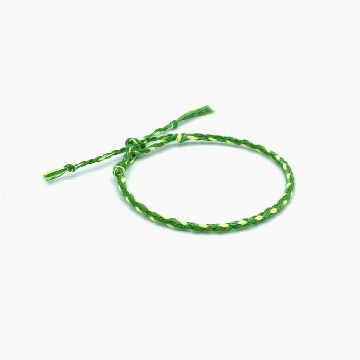 Pranayama Cotton Bracelet (Green)-Bracelet-Kompsós