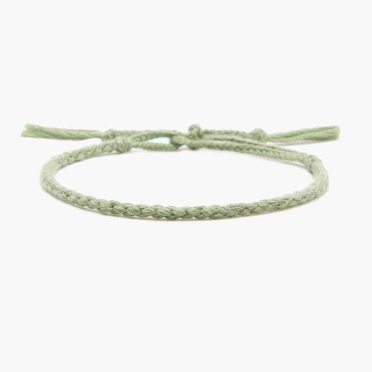 Pranayama Cotton Bracelet (Grey)-Bracelet-Kompsós