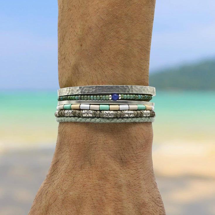 Pranayama Cotton Bracelet (Grey)-Bracelet-Kompsós