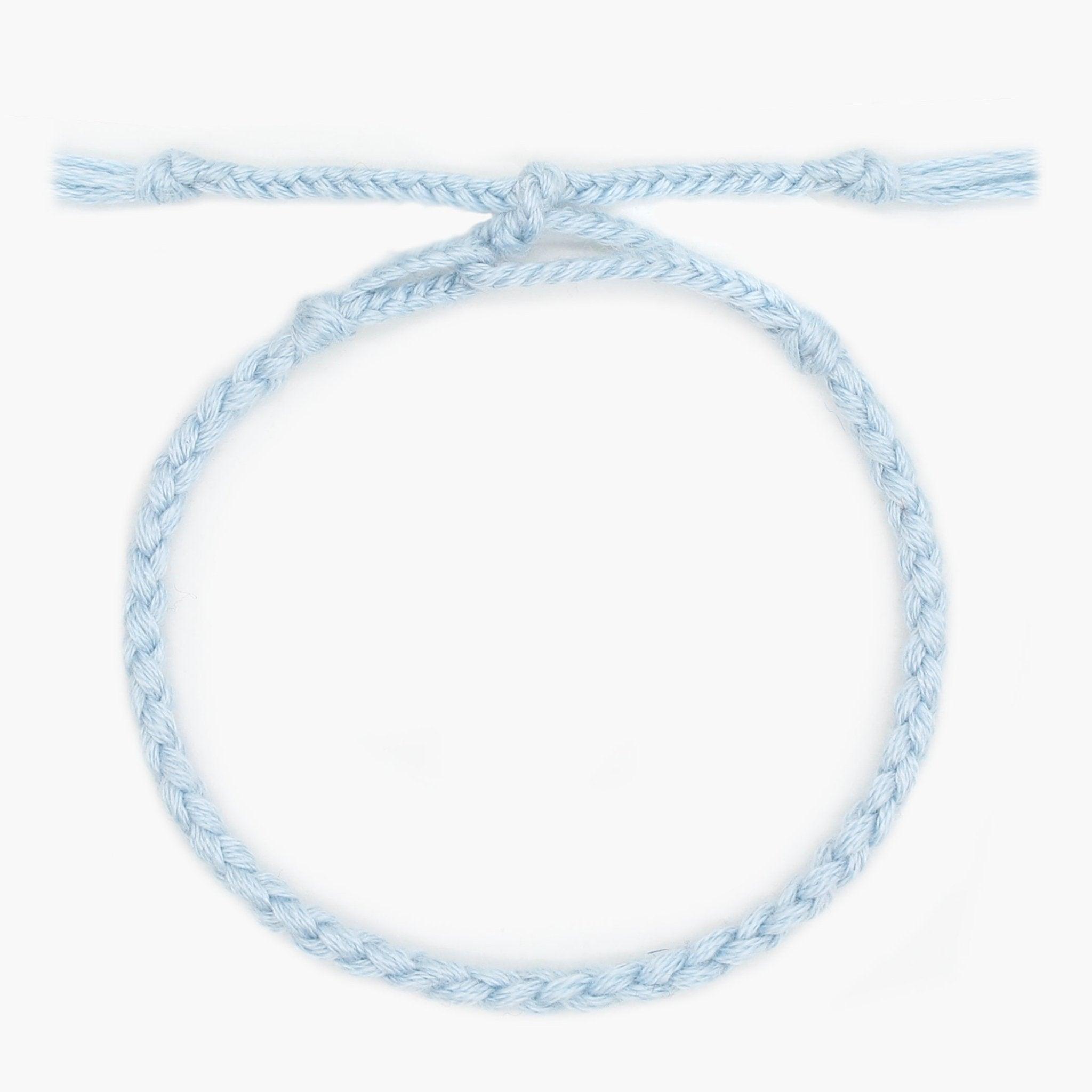 Pranayama Cotton Bracelet (Light Blue)-Kompsós