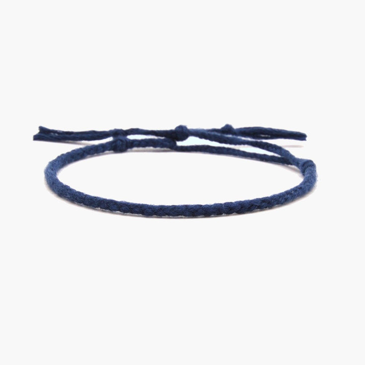Pranayama Cotton Bracelet (Night Blue)-Bracelet-Kompsós