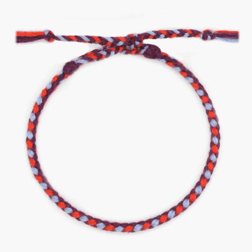 Pranayama Cotton Bracelet (Red/Blue)-Kompsós