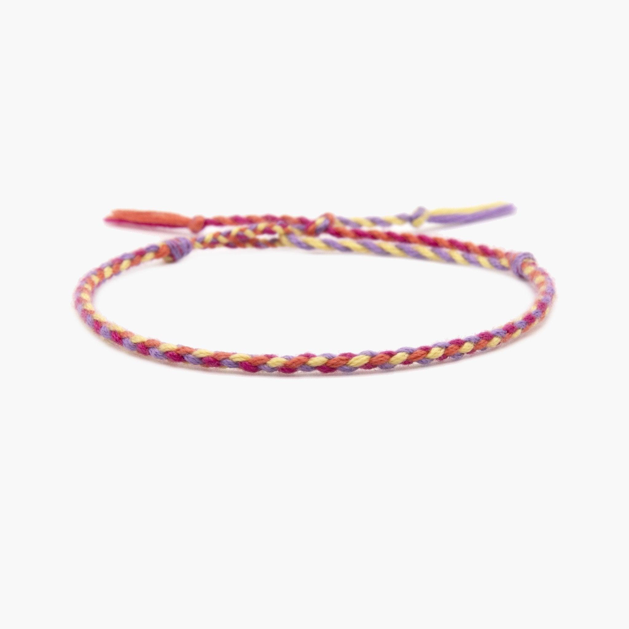 Pranayama Cotton Bracelet (Red/Yellow)-Kompsós