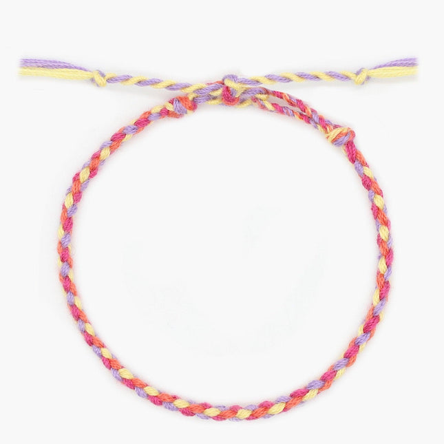 Pranayama Cotton Bracelet (Red/Yellow)-Kompsós