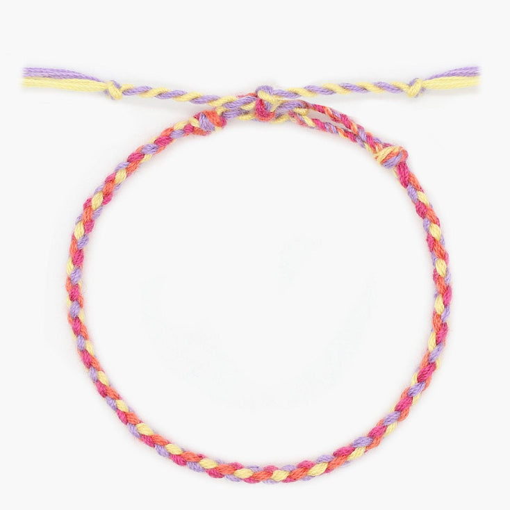 Pranayama Cotton Bracelet (Red/Yellow)-Bracelet-Kompsós