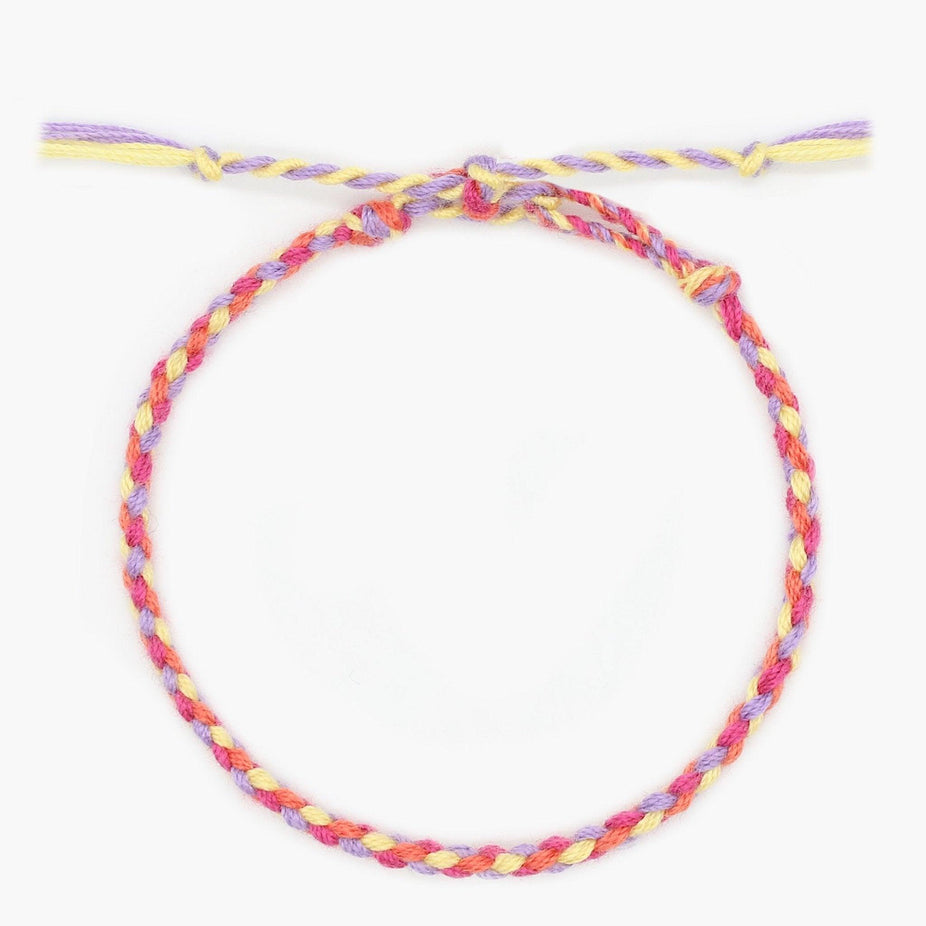 Pranayama Cotton Bracelet (Red/Yellow)-Kompsós