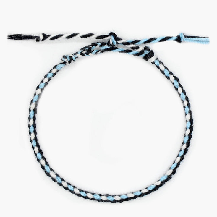 Pranayama Cotton Bracelet (Shade of Blue)-Bracelet-Kompsós