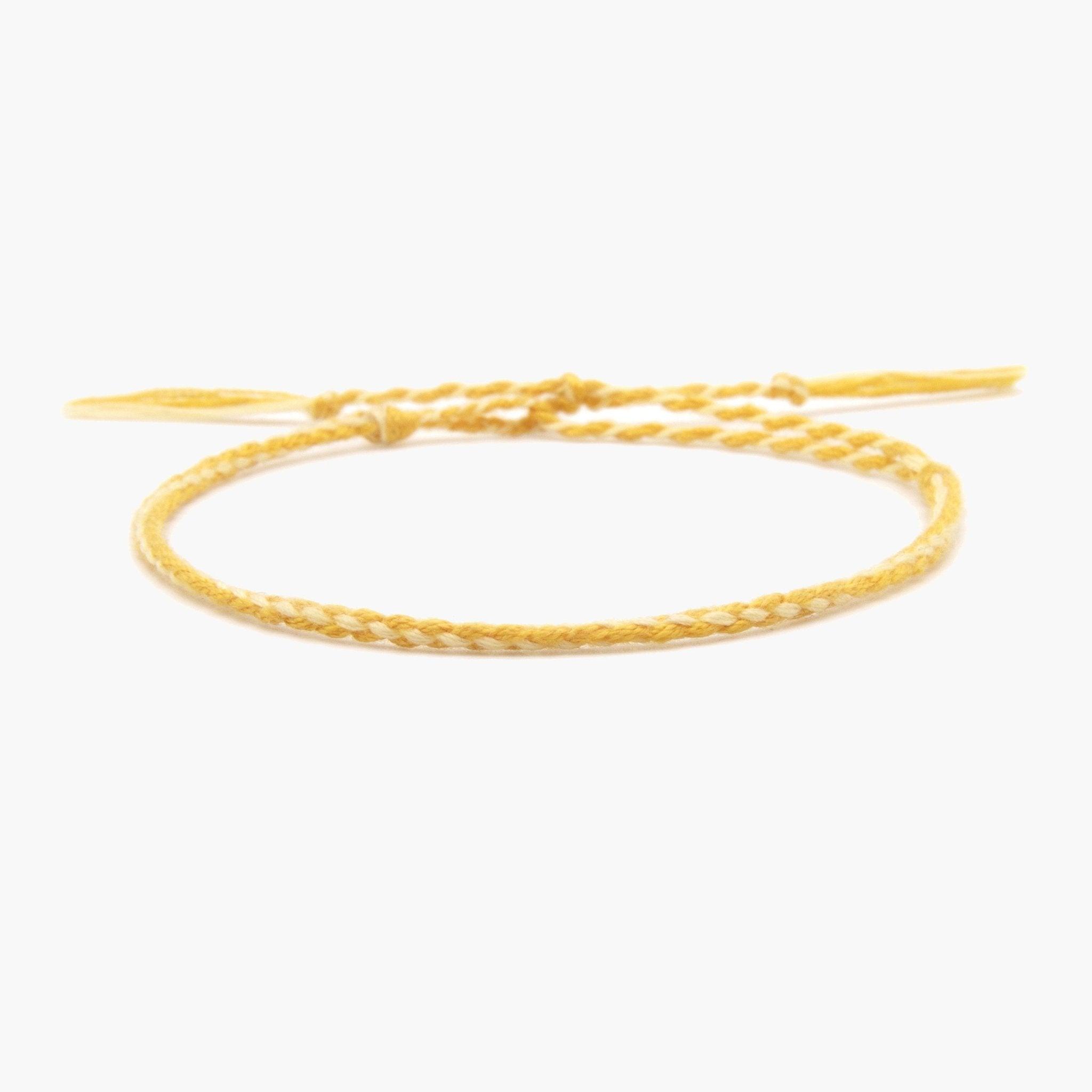 Pranayama Cotton Bracelet (Yellow)-Kompsós