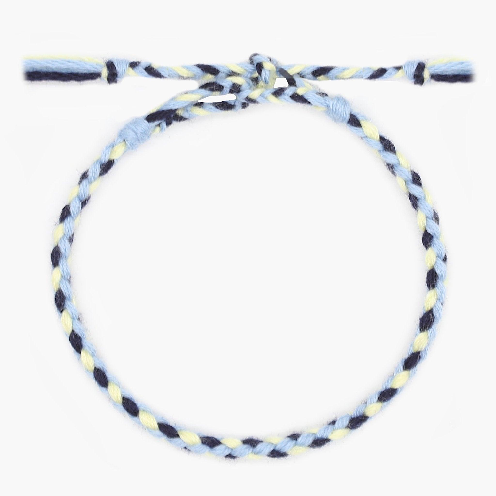 Pranayama Cotton Bracelet (Yellow/Blue)-Kompsós