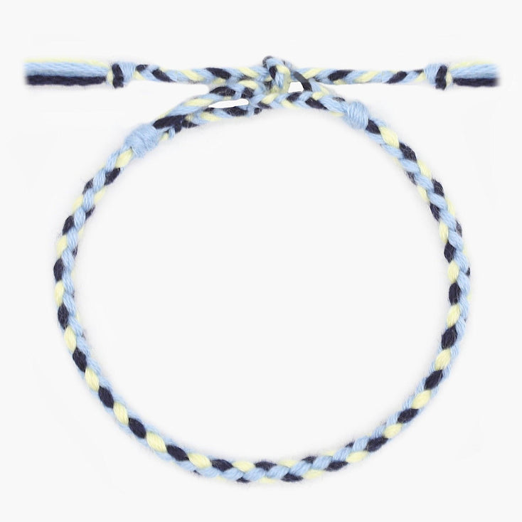 Pranayama Cotton Bracelet (Yellow/Blue)-Bracelet-Kompsós
