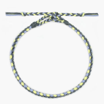 Pranayama Cotton Bracelet (Yellow/Grey)-Kompsós