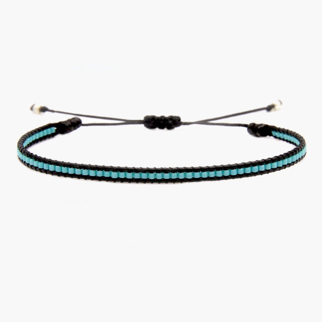 Purnama Miyuki Bracelet (Black/Turquoise) - Kompsós