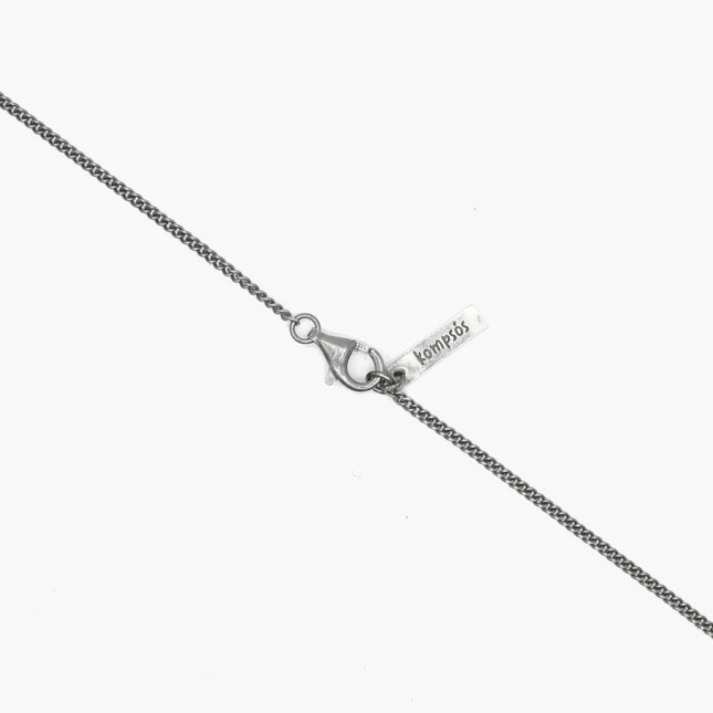 Silver "Fairfax" Necklace With Arizona Turquoise Stone-Necklace-Kompsós