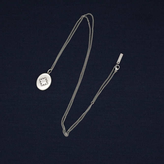 Sterling Silver Photo Locket Necklace-Necklace-Kompsós