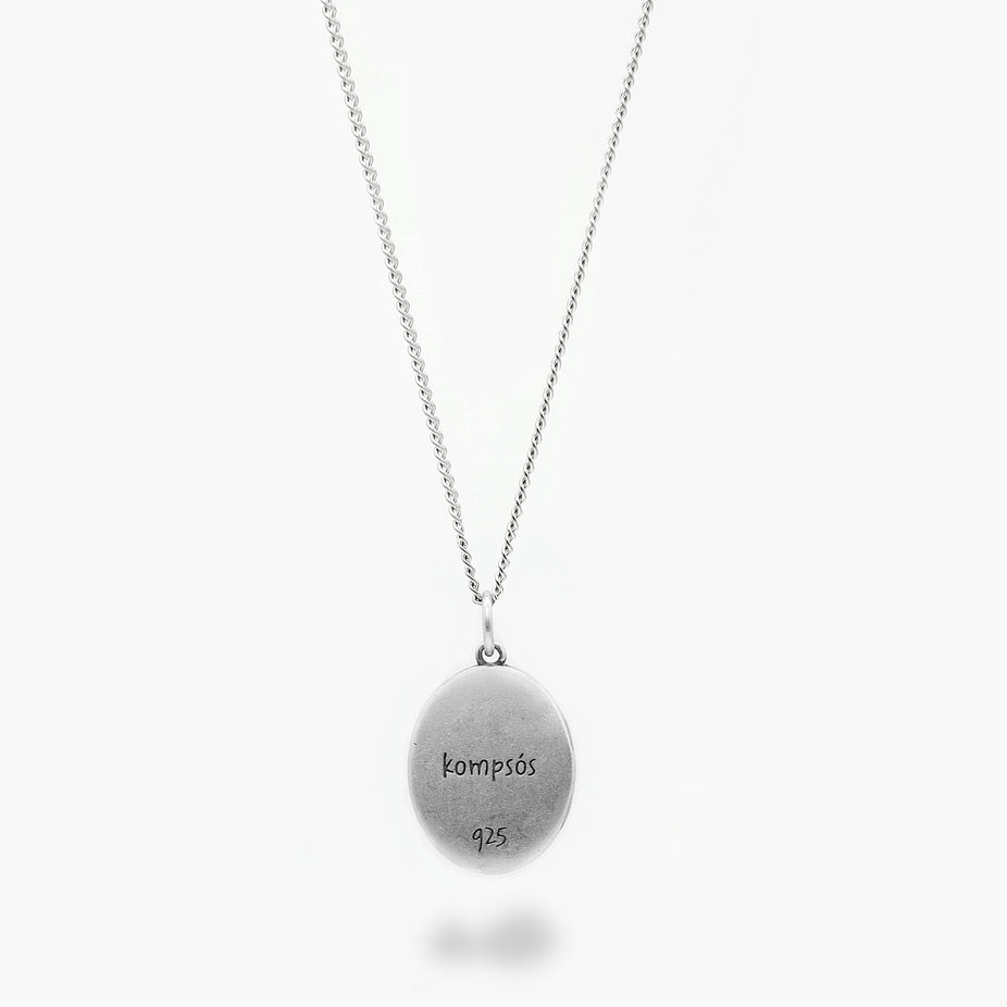 Sterling Silver Photo Locket Necklace-Necklace-Kompsós